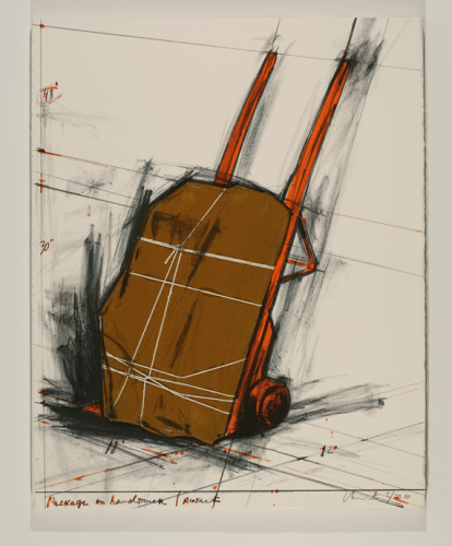 Christo-Package-on-Handtruck-1981-Lithografie-710x565mm-WVZ-108