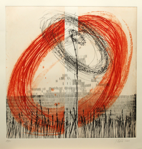 Johannes Haider, o.T.,rot