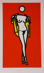 Julian Opie, Woman taking off man´s shirt