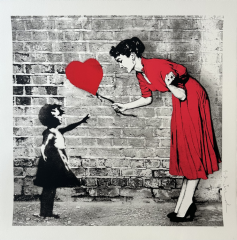 Mr. Brainwash, love catcher, red