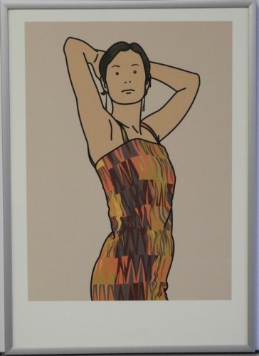 Julian-Opie-Anya-with-cocktail-dress
