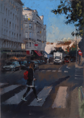 Vinzenz Schueller, Street Scene XVII, Street Crossing