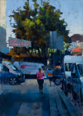 Vinzenz Schüller, Street-Scene, Summer Morning