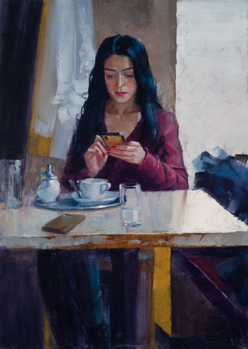 Vinzenz Schüller, Woman Checking Phone