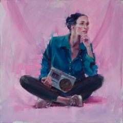 Vinzenz Schüller, Woman with Tape-Recorder